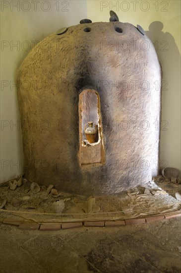 Clay pottery kiln inside the Moorish palace of the Alcazaba, Malaga, Andalusia, Spain, Europe