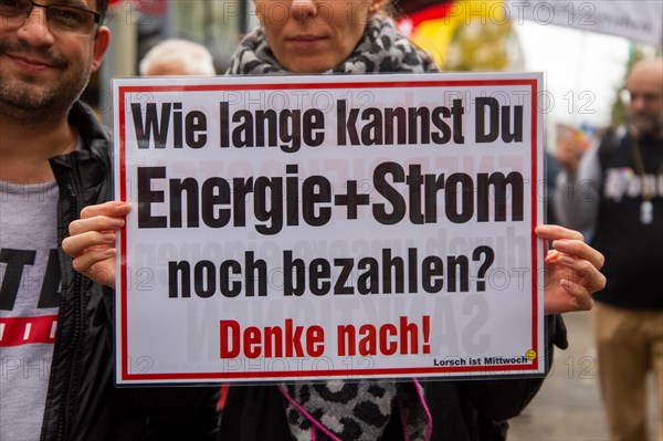 Mannheim: Demonstration against the government's energy policy, foreign policy and corona policy