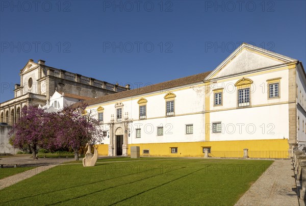 Frontage of University of Evora building, City of Evora, Alto Alentejo, Portugal, Southern Europe, Europe