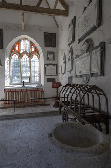 Interior of church of Saint Leonard, Sutton Veny, Wiltshire, England, UK, Churches Conservation Trust