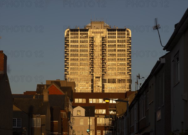 Brunel Tower, David Murray John building, iconic 1970s tower block, Swindon, England, UK