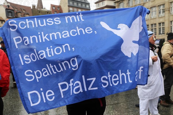 Strasbourg, France: Large demonstration for freedom against the corona measures and the vaccination pressure in France, Germany and other parts of Europe. The demonstration was organised by the peace initiative Europeansunited