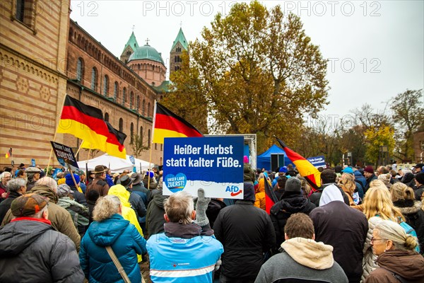 Speyer: An AfD rally took place under the motto Our country first . There were counter-protests