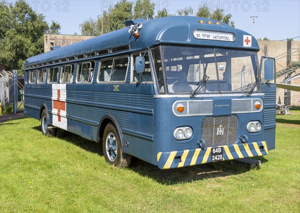 International Harvester bus made by Metropolitan Superior in 1964, Bentwaters Cold War museum, Suffolk, England, UK