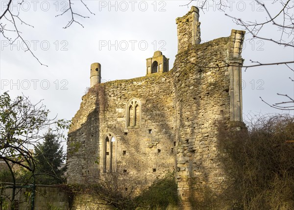 Folly ruin c 1797 by John Nash, Corsham Court, Wiltshire, England, UK