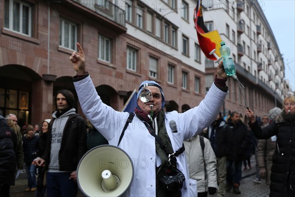 Strasbourg, France: Large demonstration for freedom against the corona measures and the vaccination pressure in France, Germany and other parts of Europe. The demonstration was organised by the peace initiative Europeansunited