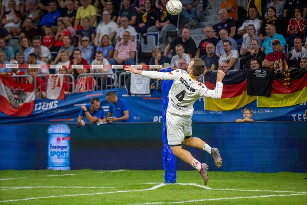 Fistball World Championship from 22 July to 29 July 2023 in Mannheim: Germany is the Fistball World Champion. In the final, the German team beat Austria in 4:0 sets. Here in the picture: Johannes Jungclaussen