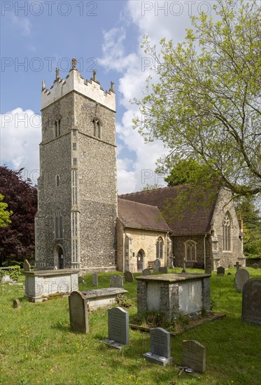 Village parish church of Saint Peter, Claydon, Suffolk, England, UK