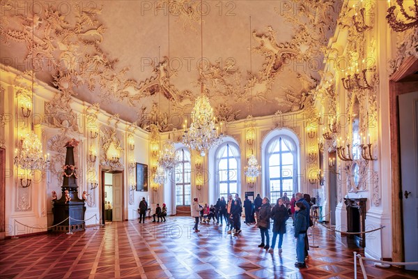 White Hall in the Wuerzburg Residence, Wuerzburg, Main Valley, Lower Franconia, Franconia, Bavaria, Germany, Europe