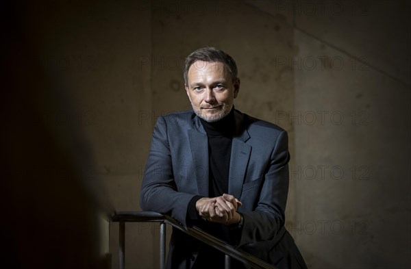 Christian Lindner (FDP), Federal Minister of Finance, photographed in the stairwell of the Federal Ministry of Finance