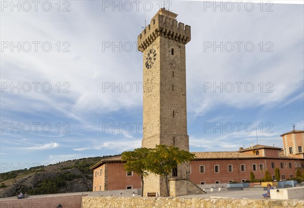 Tower of Mangana, Torre Mangana, on site of Moorish city, Cuenca, Castille La Mancha, Spain, Europe