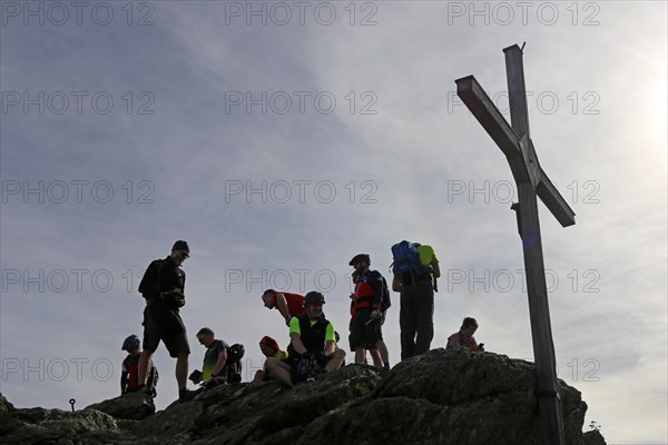 Mountain bike tour through the Bavarian Forest with the DAV Summit Club: stopover on the summit of the Osser, 1, 293 metres above sea level, excursion destination and border mountain between Germany and the Czech Republic