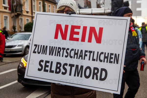 Karlsruhe, 10 December 2023: Large demonstration for the reappraisal of the corona measures. The economic policy of the federal government was also occasionally discussed