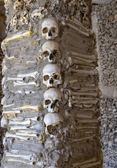 The Chapel of Bones, Capela dos Ossos, city of Evora, Alto Alentejo, Portugal, southern Europe, Europe