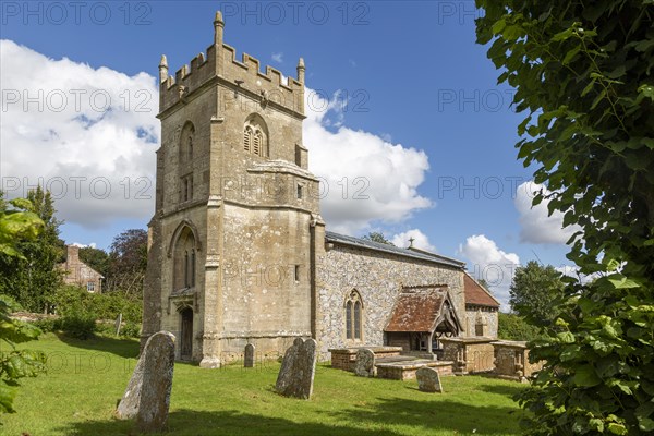Village parish church of Saint Nicholas, Fyfield, Wiltshire, England, UK