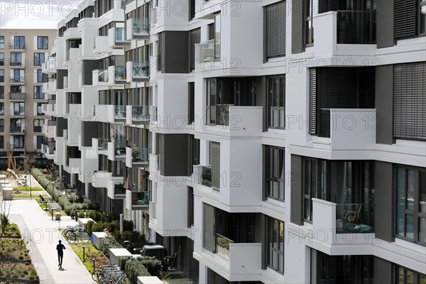 Newly built residential buildings, Berlin, 03.04.2021