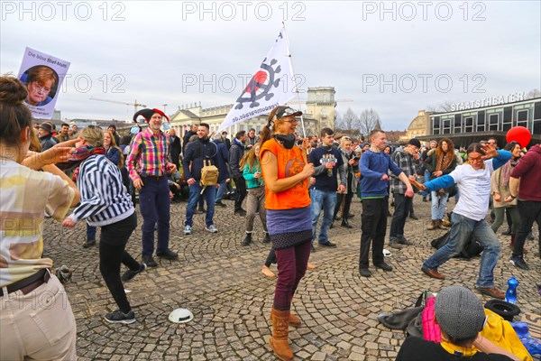 Large demonstration by critics of the corona measures in Kassel: Protests took place simultaneously in many countries under the motto World Wide Demonstration for Freedom, Peace and Human Rights