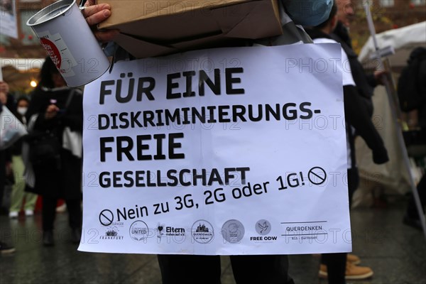 Strasbourg, France: Large demonstration for freedom against the corona measures and the vaccination pressure in France, Germany and other parts of Europe. The demonstration was organised by the peace initiative Europeansunited