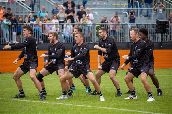 Fistball World Championship from 22 July to 29 July 2023 in Mannheim: Before the match between New Zealand and the Czech Republic, the New Zealand national team performed the so-called Haka, the ceremonial dance of the Maori, much to the delight of the spectators