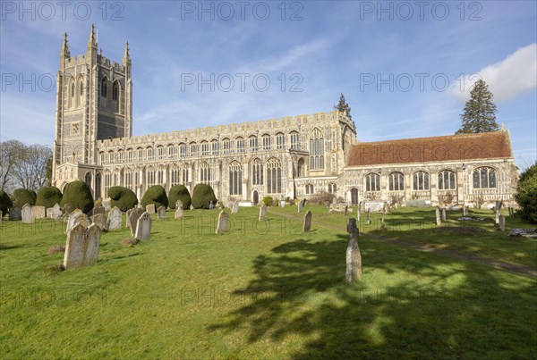 Holy Trinity Church, Long Melford, Suffolk, England, UK Perpendicular Gothic architecture built between 1467-1497