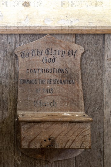 Historic interior unchanged since 18th century, Church of Saint Mary, Badley, Suffolk, England, UK