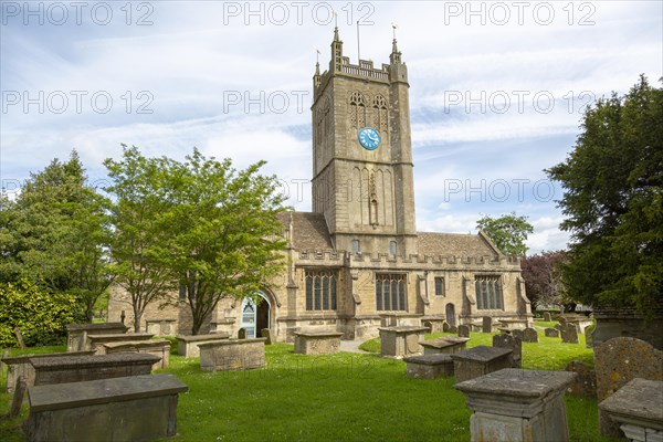 Village parish Holy Cross church, Sherston, Wiltshire, England, UK