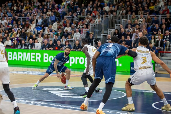 09.02.2024, easy Credit BBL, German Basketball League, Matchday 20) : Game scene MLP Academics Heidelberg against Basketball Lions Braunschweig (final score 76:94)