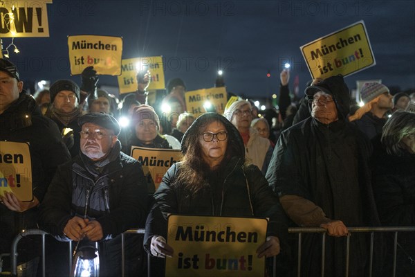 Sea of lights demonstration, Theresienwiese, Munich, Upper Bavaria, Bavaria, Germany, Europe