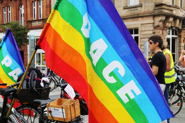 Ramstein 2021 peace camp bicycle demonstration: A bicycle demonstration took place on Saturday under the motto Stop Ramstein Air Base, organised as a rally from the starting points in Kaiserslautern, Kusel, Pirmasens and Homburg