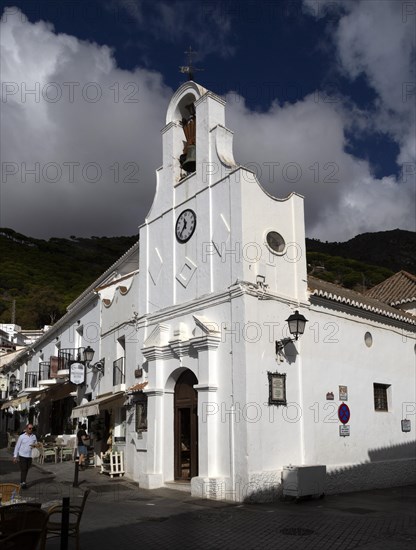 Historic church of San Sebastian in village of Mijas, Malaga province, Andalusia, Spain, Europe
