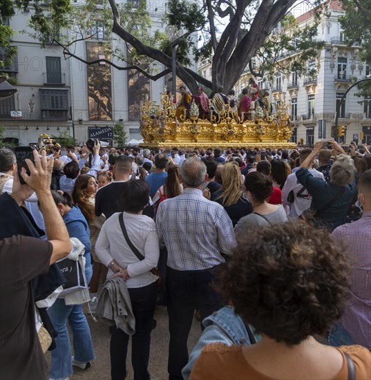 â€˜La Magna: camino de la gloria' religious procession through city streets to commemorate the centenary of brotherhood groups. Malaga, Spain. 30th Oct, 2021