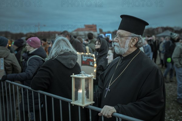 Sea of lights demonstration, Theresienwiese, Munich, Upper Bavaria, Bavaria, Germany, Europe