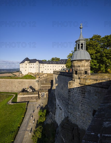 Koenigstein Fortress in Saxon Switzerland. Georgenburg Castle, Koenigstein, Saxony, Germany, Europe