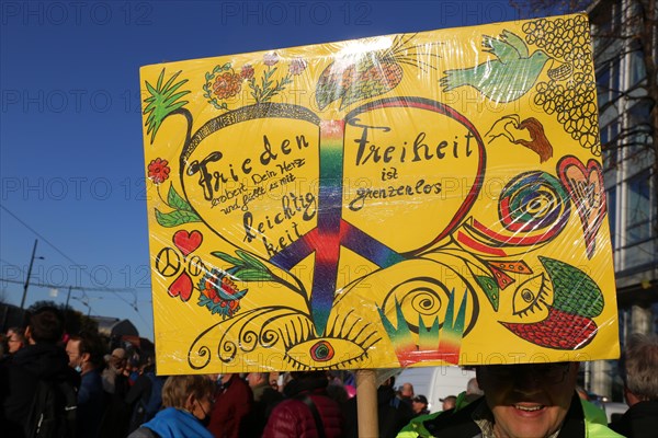 Large demonstration in Leipzig against the federal government's corona policy