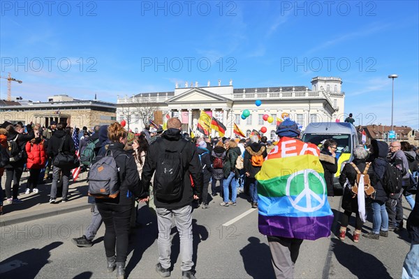 Large demonstration by critics of the corona measures in Kassel: Protests took place simultaneously in many countries under the motto World Wide Demonstration for Freedom, Peace and Human Rights