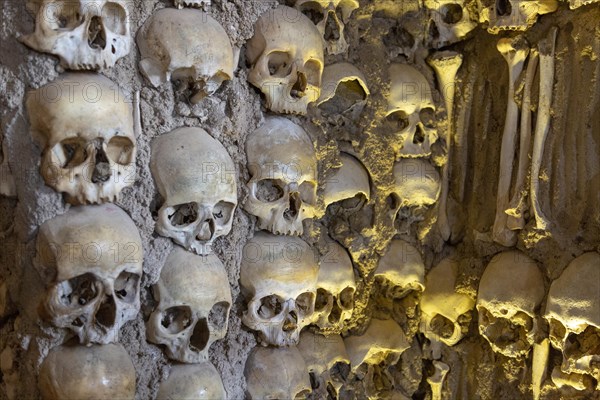 The Chapel of Bones, Capela dos Ossos, city of Evora, Alto Alentejo, Portugal, southern Europe, Europe