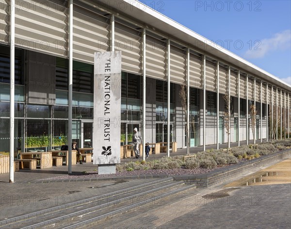 Modern architecture of Heelis the National Trust central office, Swindon, Wiltshire, England, UK 2005 by Feilden Clegg Bradley Studios