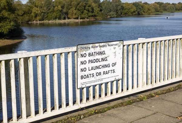 Alton Water lake, Tattingstone, Suffolk, England, UK rules about use of drinking water supply reservoir