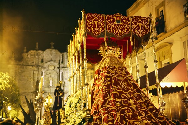 Semana Santa, procession, night shot, celebrations in Tarifa, Spain, Europe
