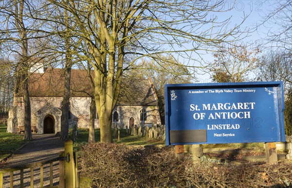 Village parish church of Saint Margaret, Linstead Parva, Suffolk, England, UK
