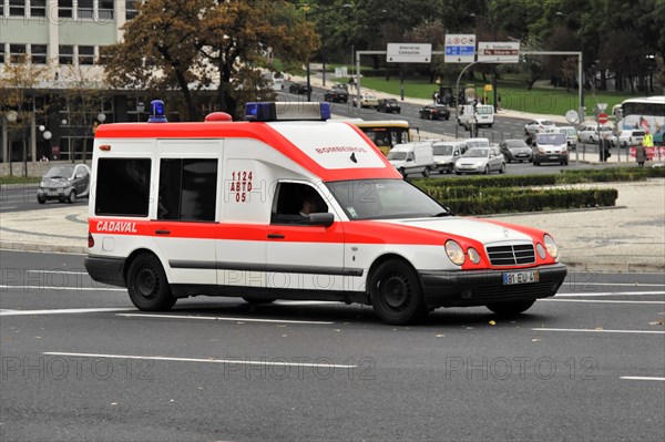 Ambulance, Lisbon, Lisboa, Portugal, Europe