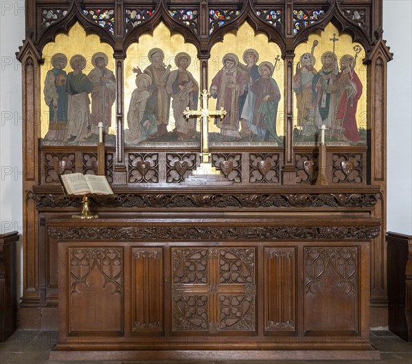 Church at Wickham Market, Suffolk, England, UK altar reredos