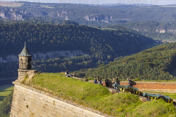 Koenigstein Fortress in Saxon Switzerland, Koenigstein, Saxony, Germany, Europe