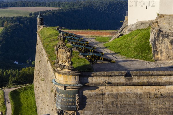 Koenigstein Fortress in Saxon Switzerland, Koenigstein, Saxony, Germany, Europe