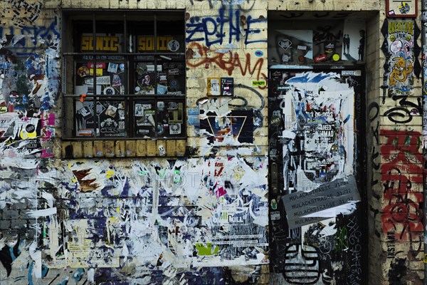 Covered wall with graffiti, texture, background, colourful, dilapidated, scene, alternative, urban, art, dirty, decoration, Berlin, Germany, Europe