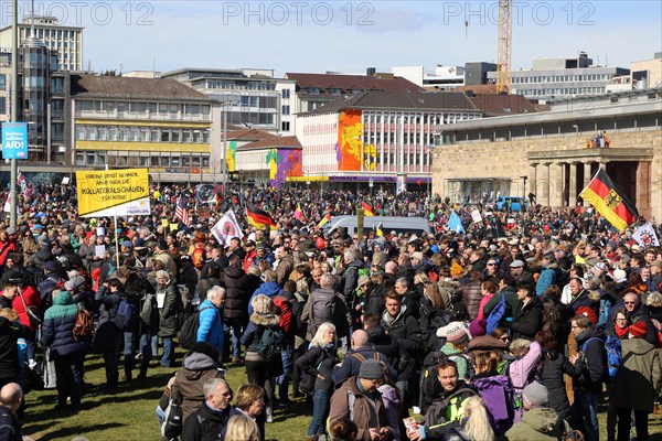 Large demonstration by critics of the corona measures in Kassel: Protests took place simultaneously in many countries under the motto World Wide Demonstration for Freedom, Peace and Human Rights