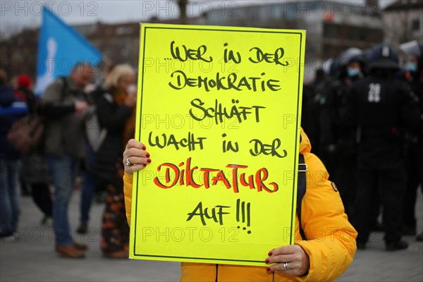 Large demonstration by critics of the corona measures in Kassel: Protests took place simultaneously in many countries under the motto World Wide Demonstration for Freedom, Peace and Human Rights