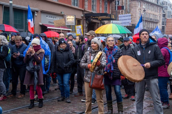 Strasbourg, France: Large demonstration for freedom against the corona measures and the vaccination pressure in France, Germany and other parts of Europe. The demonstration was organised by the peace initiative Europeansunited