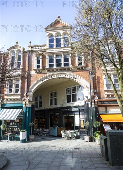 Wyndham Arcade 1887 Victorian shopping covered passageway in city centre of Cardiff, South Wales, UK