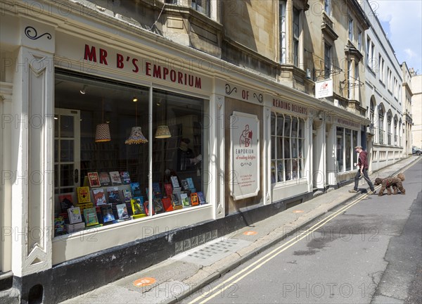 Mr B's Emporium Bookshop independent book shop, John Street, Bath, Somerset, England, UK